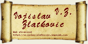 Vojislav Zlatković vizit kartica